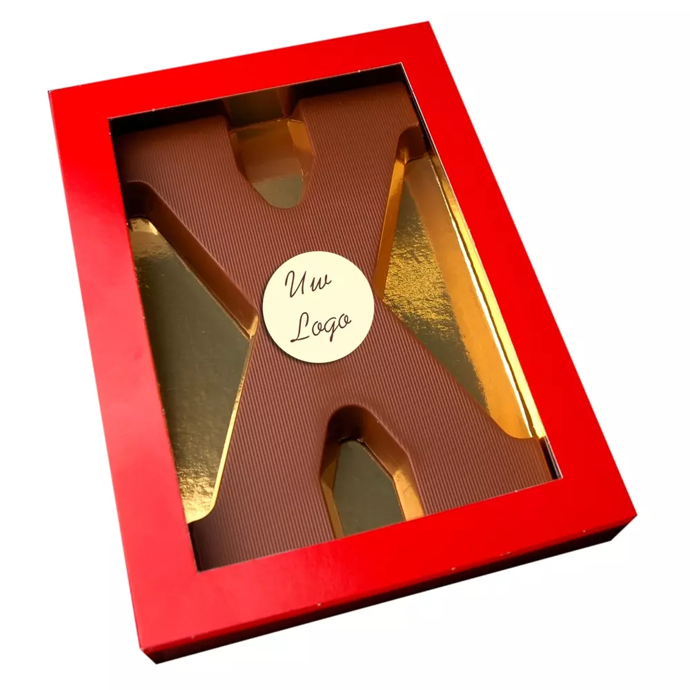 Letter X met logo melk